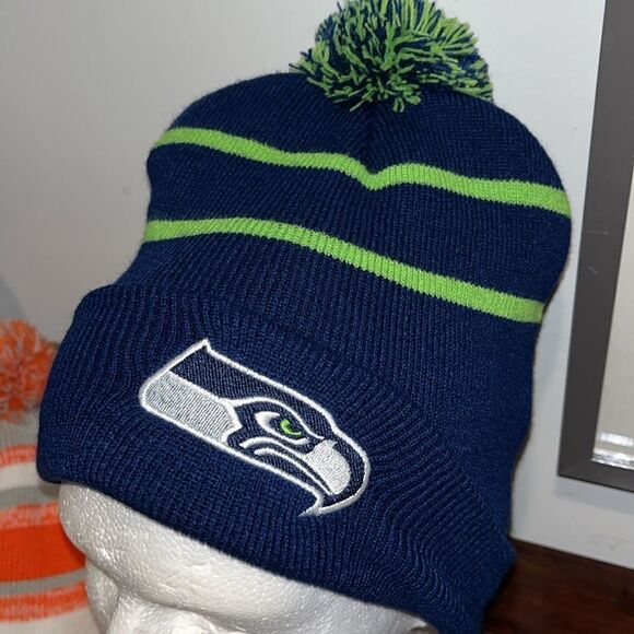 Sga Seattle Seahawks Subway Pom style winter beanie knit ski snowboard cap hat - Picture 1 of 2